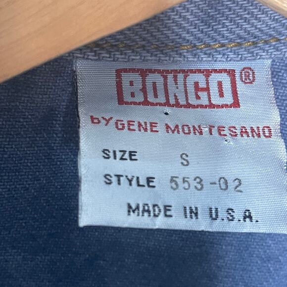 BONGO ‎ BY GENE MONTESANO WOMEN'S  CROP  DENIM VEST SIZE S VINTAGE 90S OMBRE - Picture 6 of 7